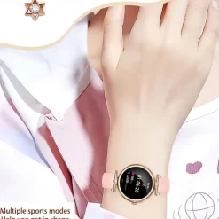 696 AK73 Smart Watch 1.28 inch Smart Band Fitness Bracelet Bluetooth Pedometer Call Reminder Sleep Tracker Compatible with Android iOS Women Hands-Free Calls Message Reminder IPX-0 40mm Watch Case