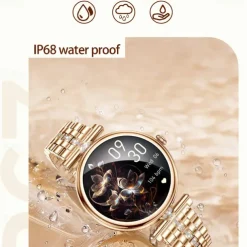 696 AK73 Smart Watch 1.28 inch Smart Band Fitness Bracelet Bluetooth Pedometer Call Reminder Sleep Tracker Compatible with Android iOS Women Hands-Free Calls Message Reminder IPX-0 40mm Watch Case