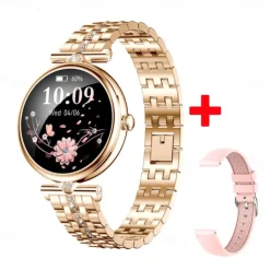 696 AK73 Smart Watch 1.28 inch Smart Band Fitness Bracelet Bluetooth Pedometer Call Reminder Sleep Tracker Compatible with Android iOS Women Hands-Free Calls Message Reminder IPX-0 40mm Watch Case