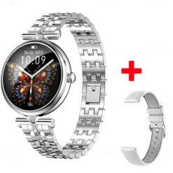 696 AK73 Smart Watch 1.28 inch Smart Band Fitness Bracelet Bluetooth Pedometer Call Reminder Sleep Tracker Compatible with Android iOS Women Hands-Free Calls Message Reminder IPX-0 40mm Watch Case