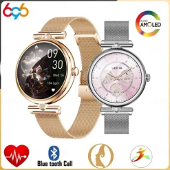 696 AK73 Smart Watch 1.28 inch Smart Band Fitness Bracelet Bluetooth Pedometer Call Reminder Sleep Tracker Compatible with Android iOS Women Hands-Free Calls Message Reminder IPX-0 40mm Watch Case