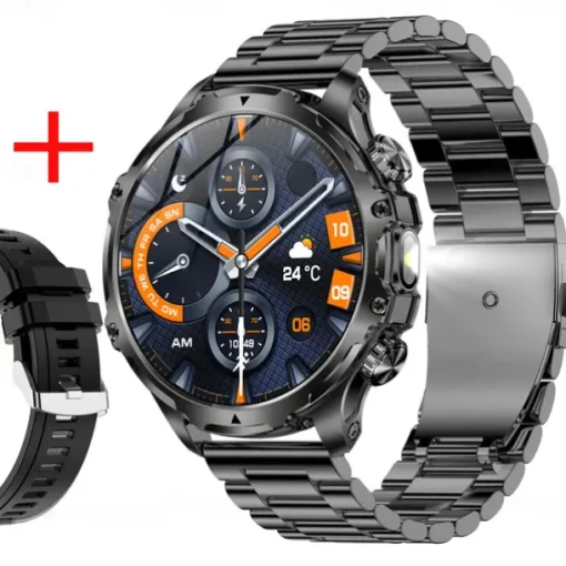 696 AK75 Smart Watch 1.85 inch Smart Band Fitness Bracelet Bluetooth Pedometer Call Reminder Sleep Tracker Compatible with Android iOS Men Hands-Free Calls Message Reminder Step Tracker IPX-0 52mm