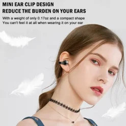 2023 Arrival NEW Bone Conduction Earphone Bluetooth 5.2 Ear Clip on Ear Earring Wireless Headphones Sports Headsets Ear Hook with Mic Sports Headphones and Not Falling Auricolare Bluetooth