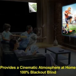 100% Blackout Shades Blind Curtains Window Cover,DIY Cut to Any Size or Shape,Hook & Loop Tabs,Portable Bags for Travel,Light & UV Blocking for House,Baby Nursery,Apartment