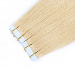 613# Blond Remy Human Hair Tape In Extensions Seamless Straight Hair 18Inch 50G 20Pcs