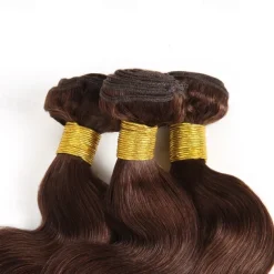 2# Body wave Human Hair Bundles Brazilian Brown Hair Weaving Bundles Brown Hair Extension Remy Chocolate Bone Human Hair 3PCS