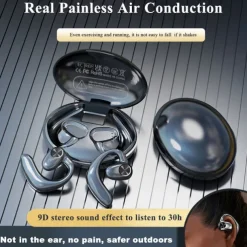 2024 Bone Conduction Headphone Ear Hook Bluetooth 5.2 Sports Stereo HIFI for Apple Samsung Huawei Xiaomi MI Everyday Use Mobile Phone Office Business Travel Entertainment Car Motorcycle