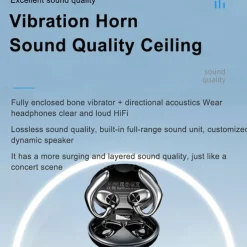 2024 Bone Conduction Headphone Ear Hook Bluetooth 5.2 Sports Stereo HIFI for Apple Samsung Huawei Xiaomi MI Everyday Use Mobile Phone Office Business Travel Entertainment Car Motorcycle