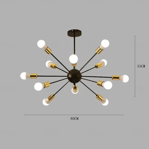 12 Bulbs 80 cm Chandelier Metal Sputnik Painted Finishes Contemporary Artistic 110-120V 220-240V