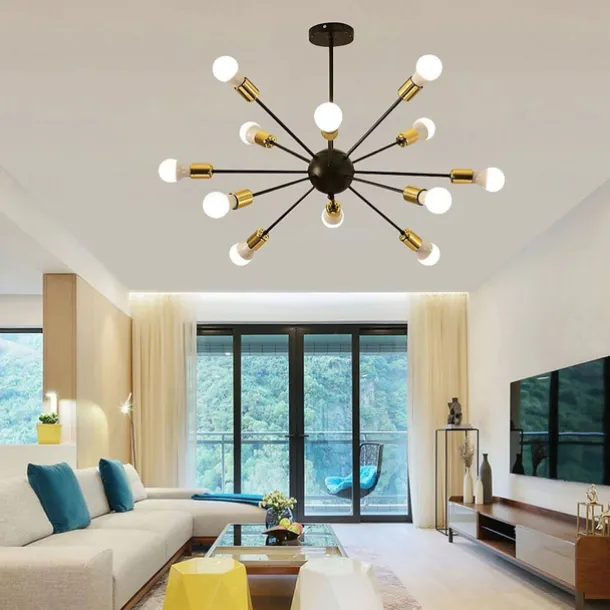 12 Bulbs 80 cm Chandelier Metal Sputnik Painted Finishes Contemporary Artistic 110-120V 220-240V