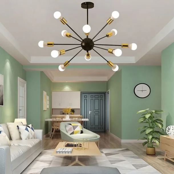 12 Bulbs 80 cm Chandelier Metal Sputnik Painted Finishes Contemporary Artistic 110-120V 220-240V