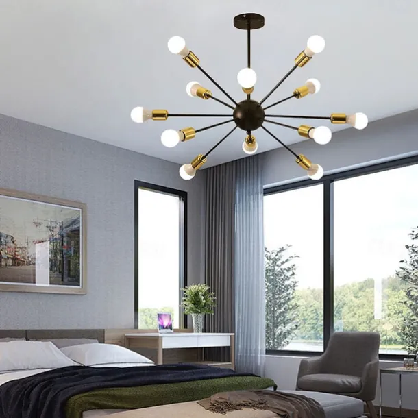 12 Bulbs 80 cm Chandelier Metal Sputnik Painted Finishes Contemporary Artistic 110-120V 220-240V