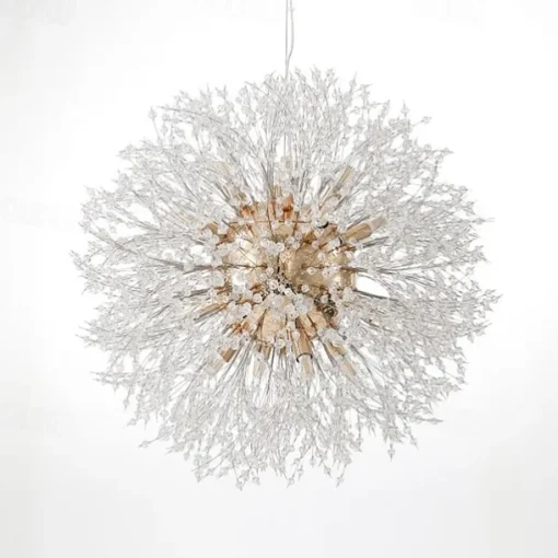 16 Bulbs 60 cm Crystal Pendant Light Metal Globe Electroplated Chic & Modern Globe 110-120V 220-240V