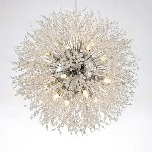16 Bulbs 60 cm Crystal Pendant Light Metal Globe Electroplated Chic & Modern Globe 110-120V 220-240V