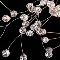 12 Bulbs 70 cm Mini Style / Eye Protection / Creative Chandelier Metal Circle Chrome / Electroplated Modern 110-120V / 220-240V