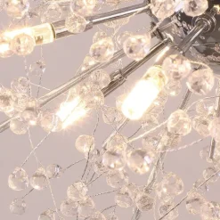 12 Bulbs 70 cm Mini Style / Eye Protection / Creative Chandelier Metal Circle Chrome / Electroplated Modern 110-120V / 220-240V