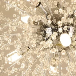 12 Bulbs 70 cm Mini Style / Eye Protection / Creative Chandelier Metal Circle Chrome / Electroplated Modern 110-120V / 220-240V