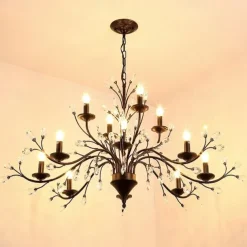 12 Bulbs 112 cm Mini Style Chandelier Metal Painted Finishes Retro / Traditional / Classic 110-120V / 220-240V