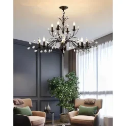 12 Bulbs 112 cm Mini Style Chandelier Metal Painted Finishes Retro / Traditional / Classic 110-120V / 220-240V