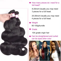 1 Bundle 3 Bundles 4 Bundles Hair Weaves Brazilian Hair Body Wave Human Hair Extensions Human Hair Natural Color Hair Weaves / Hair Bulk 8-26 inch Natural Women Fashionable Design Soft