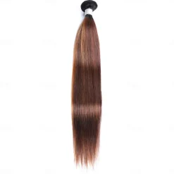 1 Bundle Human Hair Extension Hair T1B-4/30# Straight Hair 12-28 Inches