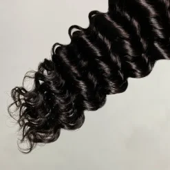 3 Bundle Of Human Hair Natural Color No Weft Remy Bulk Hair Deep Wave Huamn Hair 10-28 Inches