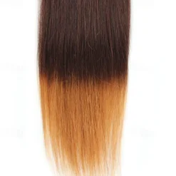 1 Bundle Real Human Hair Tricolor Bundle T1B/4/27# Straight Human Hair 14-24 Inches