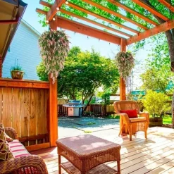 4 Bundles Artificial Lavender Hanging Flower Bouquet Vine Hanging Plants Fake Ivy Vine Leaves For Patio Home Bedroom Wedding Indoor Outdoor Wall Decor, Home Decor, Aesthetic Room Decor