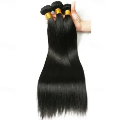 3 Bundles Hair Weaves Brazilian Hair Straight Human Hair Extensions Remy Human Hair 100% Remy Hair Weave Bundles Natural Color Hair Weaves / Hair Bulk Human Hair Extensions 8-28 inch Natural Color