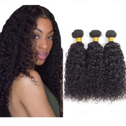 3 Bundles Hair Weaves Indian Hair Kinky Curly Human Hair Extensions Remy Human Hair 100% Remy Hair Weave Bundles 300 g Natural Color Hair Weaves / Hair Bulk Human Hair Extensions 8-28 inch Natural