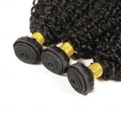 3 Bundles Hair Weaves Indian Hair Kinky Curly Human Hair Extensions Remy Human Hair 100% Remy Hair Weave Bundles 300 g Natural Color Hair Weaves / Hair Bulk Human Hair Extensions 8-28 inch Natural