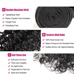 3 Bundles Hair Weaves Kinky Curly Bundles Brazilian Curly Hair Bundles Human Hair Extensions