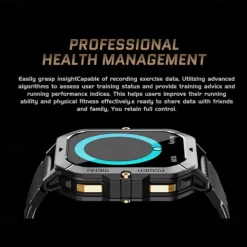 696 C28 Smart Watch 2.02 inch Smart Band Fitness Bracelet Bluetooth Pedometer Call Reminder Sleep Tracker Compatible with Android iOS Men Hands-Free Calls Message Reminder IP 67 42mm Watch Case