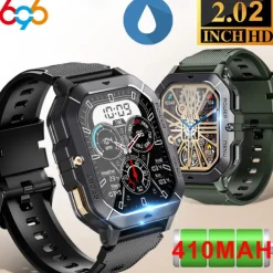 696 C28 Smart Watch 2.02 inch Smart Band Fitness Bracelet Bluetooth Pedometer Call Reminder Sleep Tracker Compatible with Android iOS Men Hands-Free Calls Message Reminder IP 67 42mm Watch Case