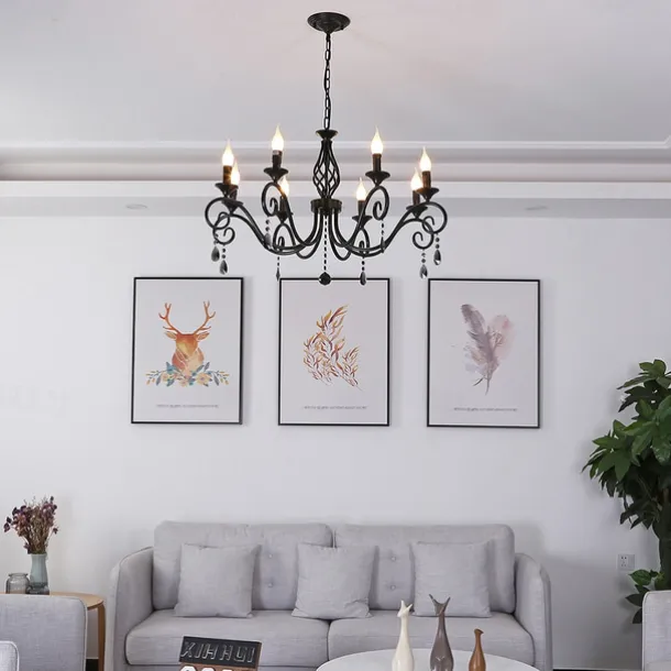 51/78 cm Candle Style Chandelier LED Metal Vintage Style Classic Basic Painted Finishes Traditional Country 220-240V