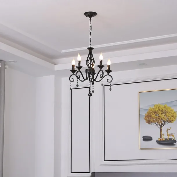 51/78 cm Candle Style Chandelier LED Metal Vintage Style Classic Basic Painted Finishes Traditional Country 220-240V