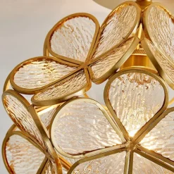 20 cm Ceiling Light LED Flower Design Pendant Lantern Design Glass Brass Modern 220-240V