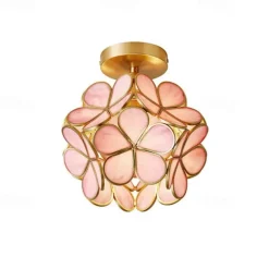 20 cm Ceiling Light LED Flower Design Pendant Lantern Design Glass Brass Modern 220-240V