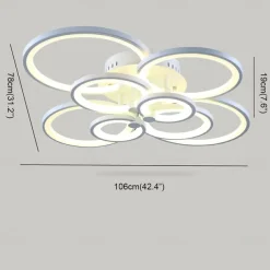 106 cm Ceiling Light LED Geometric Shapes Flush Mount Lights Metal Acrylic Painted Finishes Modern 220V 110V / CE Certified