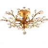 62 cm Chandelier Cluster Design Ceiling Light LED Flush Mount Lights Metal Antique Brass Elegant & Luxurious 110-120V 220-240V CE Certified Flower Design