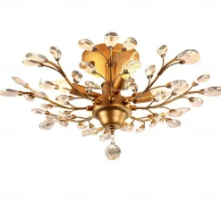 62 cm Chandelier Cluster Design Ceiling Light LED Flush Mount Lights Metal Antique Brass Elegant & Luxurious 110-120V 220-240V CE Certified Flower Design