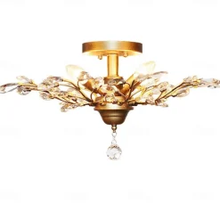62 cm Chandelier Cluster Design Ceiling Light LED Flush Mount Lights Metal Antique Brass Elegant & Luxurious 110-120V 220-240V CE Certified Flower Design