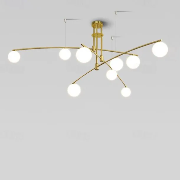 145 cm Cluster Design Chandelier LED Pendant Light Glass Sputnik Electroplated Painted Finishes Contemporary Nordic Style 220-240V