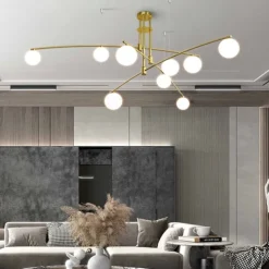 145 cm Cluster Design Chandelier LED Pendant Light Glass Sputnik Electroplated Painted Finishes Contemporary Nordic Style 220-240V