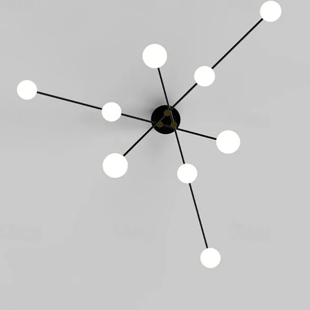 145 cm Cluster Design Chandelier LED Pendant Light Glass Sputnik Electroplated Painted Finishes Contemporary Nordic Style 220-240V