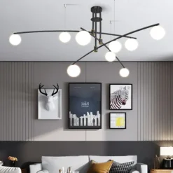 145 cm Cluster Design Chandelier LED Pendant Light Glass Sputnik Electroplated Painted Finishes Contemporary Nordic Style 220-240V