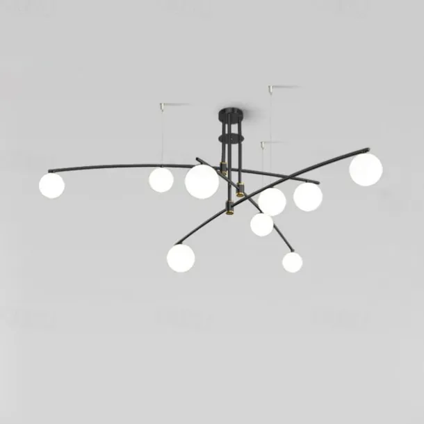 145 cm Cluster Design Chandelier LED Pendant Light Glass Sputnik Electroplated Painted Finishes Contemporary Nordic Style 220-240V