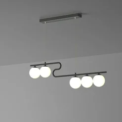 100 cm Cluster Design Line Design Pendant Light LED Metal Electroplated Painted Finishes Black Nordic Style 220-240V