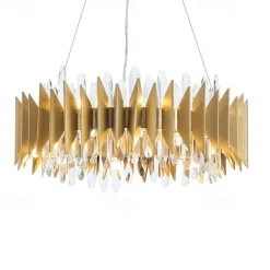 60/80 cm Crystal Chandelier Pendant Light Gold Luxury Modern Island Design Stainless Steel Electroplated 110-120V 220-240V