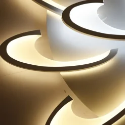 70 cm Dimmable Flush Mount Lights Aluminum Geometrical Novelty Anodized LED Modern Simple 220-240V